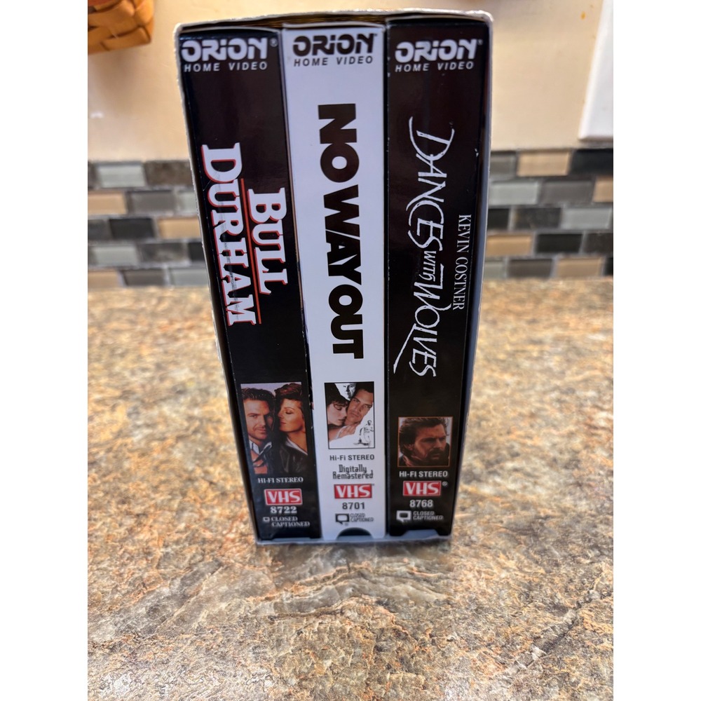 The Best of Kevin Costner VHS Box Set Bull Durham Dances With Wolves No Way Out